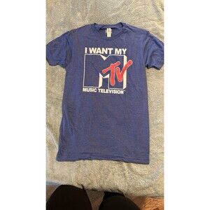 MTV Classic I Want My MTV Blue Tee Size Small #35